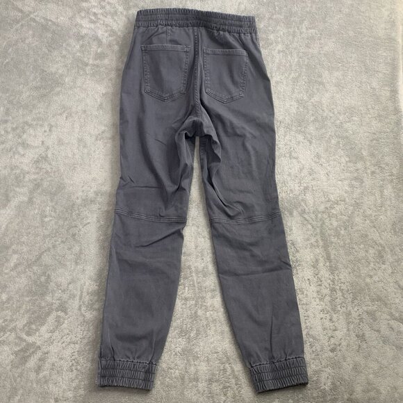 Spanx Pants Womens Medium Stretch Mid-Rise Twill Cargo Joggers Gray Pockets - Picture 11 of 13
